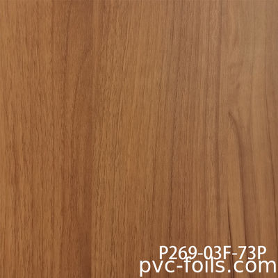 रसोई के दरवाजों के लिए अल्ट्रा मैट यथार्थवादी लकड़ी के दानेदार पीवीसी झिल्ली फिल्म